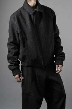 画像をギャラリービューアに読み込む, OPPOSE DUALITY MELTON BOMBER JACKET (BLACK)