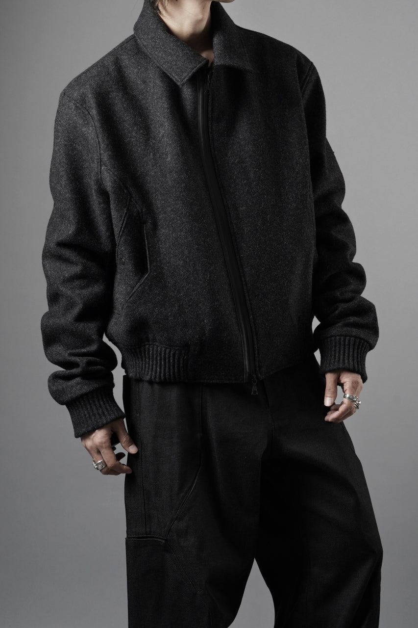 画像をギャラリービューアに読み込む, OPPOSE DUALITY MELTON BOMBER JACKET (BLACK)