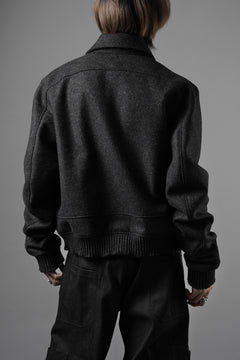 画像をギャラリービューアに読み込む, OPPOSE DUALITY MELTON BOMBER JACKET (BLACK)