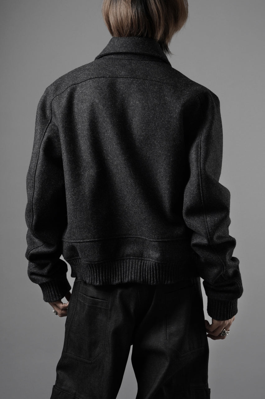 画像をギャラリービューアに読み込む, OPPOSE DUALITY MELTON BOMBER JACKET (BLACK)