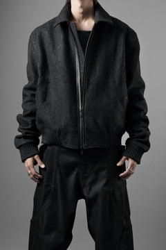 画像をギャラリービューアに読み込む, OPPOSE DUALITY MELTON BOMBER JACKET (BLACK)