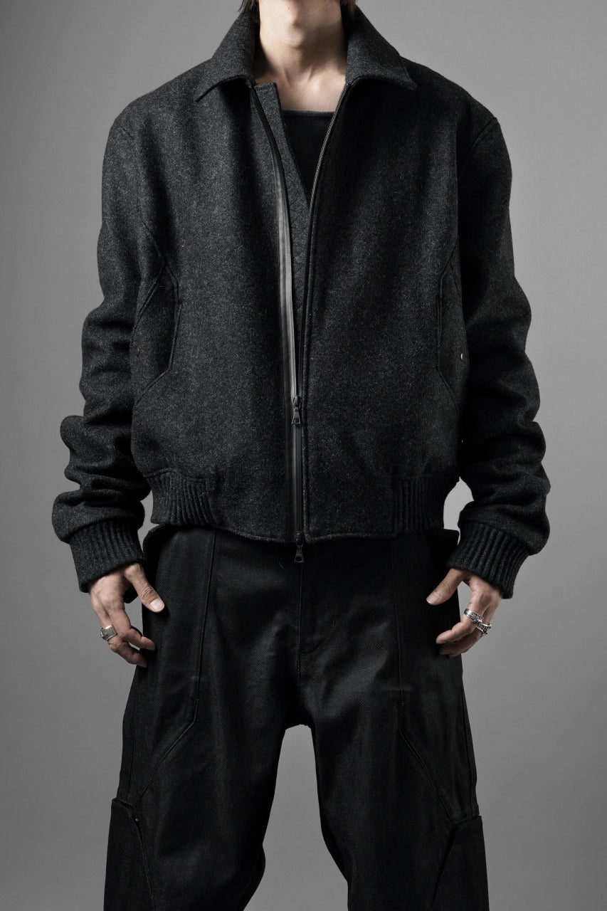 画像をギャラリービューアに読み込む, OPPOSE DUALITY MELTON BOMBER JACKET (BLACK)