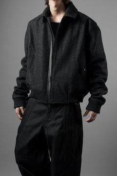 画像をギャラリービューアに読み込む, OPPOSE DUALITY MELTON BOMBER JACKET (BLACK)