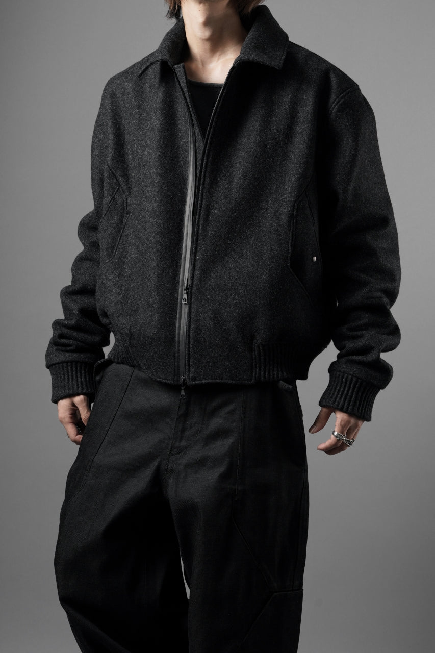 画像をギャラリービューアに読み込む, OPPOSE DUALITY MELTON BOMBER JACKET (BLACK)