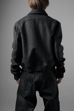 画像をギャラリービューアに読み込む, OPPOSE DUALITY MELTON BOMBER JACKET (BLACK)