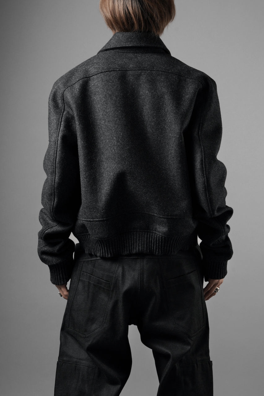 画像をギャラリービューアに読み込む, OPPOSE DUALITY MELTON BOMBER JACKET (BLACK)