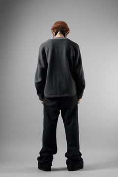 画像をギャラリービューアに読み込む, OPPOSE DUALITY NO COLLAR RIB ZIP TOP (BLACK)