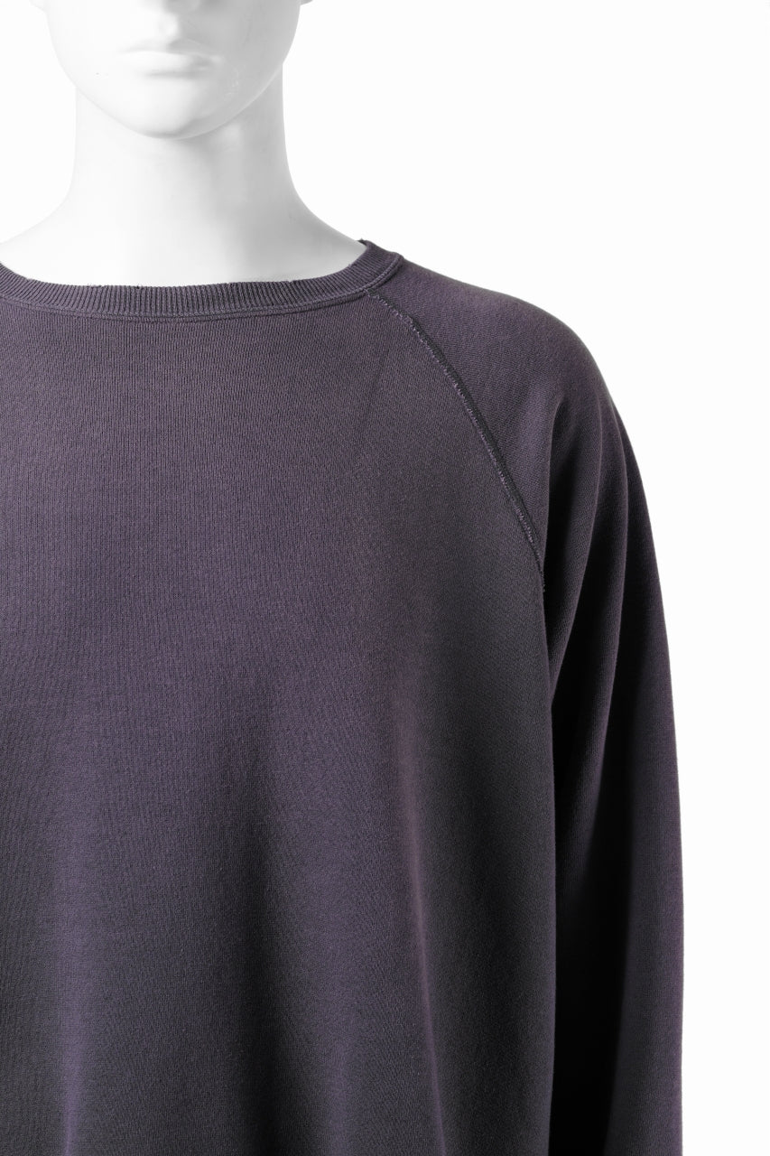 Load image into Gallery viewer, FULLCOUNT FADING RAGLAN SLEEVE SWEAT SHIRT (DAMAGE LESS / EGG PLANT)