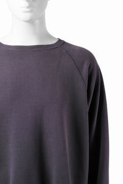 画像をギャラリービューアに読み込む, FULLCOUNT FADING RAGLAN SLEEVE SWEAT SHIRT (EGG PLANT)