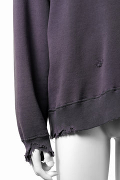 画像をギャラリービューアに読み込む, FULLCOUNT FADING RAGLAN SLEEVE SWEAT SHIRT (EGG PLANT)