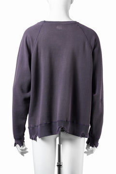 画像をギャラリービューアに読み込む, FULLCOUNT FADING RAGLAN SLEEVE SWEAT SHIRT (EGG PLANT)