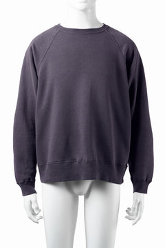 Load image into Gallery viewer, FULLCOUNT FADING RAGLAN SLEEVE SWEAT SHIRT (DAMAGE LESS / EGG PLANT)