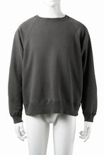 画像をギャラリービューアに読み込む, FULLCOUNT FADING RAGLAN SLEEVE SWEAT SHIRT (DAMAGE LESS / BLACK)