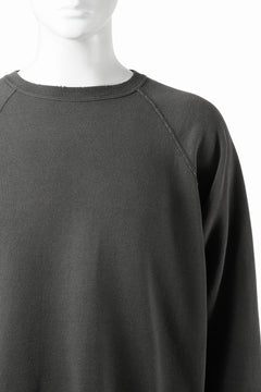 画像をギャラリービューアに読み込む, FULLCOUNT FADING RAGLAN SLEEVE SWEAT SHIRT (DAMAGE LESS / BLACK)
