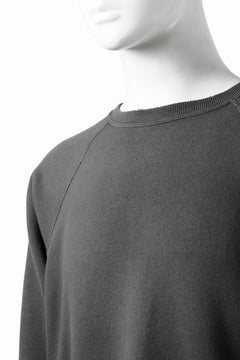画像をギャラリービューアに読み込む, FULLCOUNT FADING RAGLAN SLEEVE SWEAT SHIRT (DAMAGE LESS / BLACK)