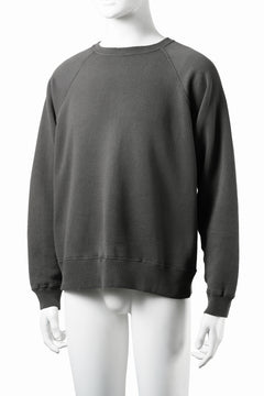画像をギャラリービューアに読み込む, FULLCOUNT FADING RAGLAN SLEEVE SWEAT SHIRT (DAMAGE LESS / BLACK)
