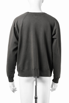 画像をギャラリービューアに読み込む, FULLCOUNT FADING RAGLAN SLEEVE SWEAT SHIRT (DAMAGE LESS / BLACK)