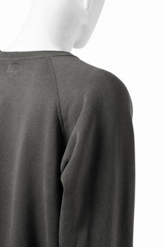画像をギャラリービューアに読み込む, FULLCOUNT FADING RAGLAN SLEEVE SWEAT SHIRT (DAMAGE LESS / BLACK)