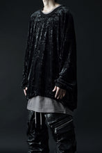 Load image into Gallery viewer, A.F ARTEFACT JUMBO CREW NECK TOPS / VELVET JERSEY (BLACK)