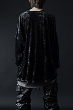 Load image into Gallery viewer, A.F ARTEFACT JUMBO CREW NECK TOPS / VELVET JERSEY (BLACK)