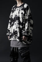 Load image into Gallery viewer, A.F ARTEFACT JUMBO CREW NECK TOPS / MOTTLED DYING (BLACK x IVORY)