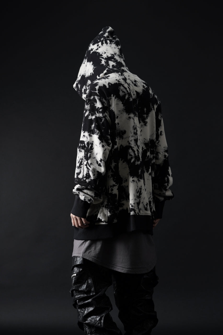 Load image into Gallery viewer, A.F ARTEFACT CARGO HOODED TOPS / MOTTLED DYING (BLACK x IVORY)