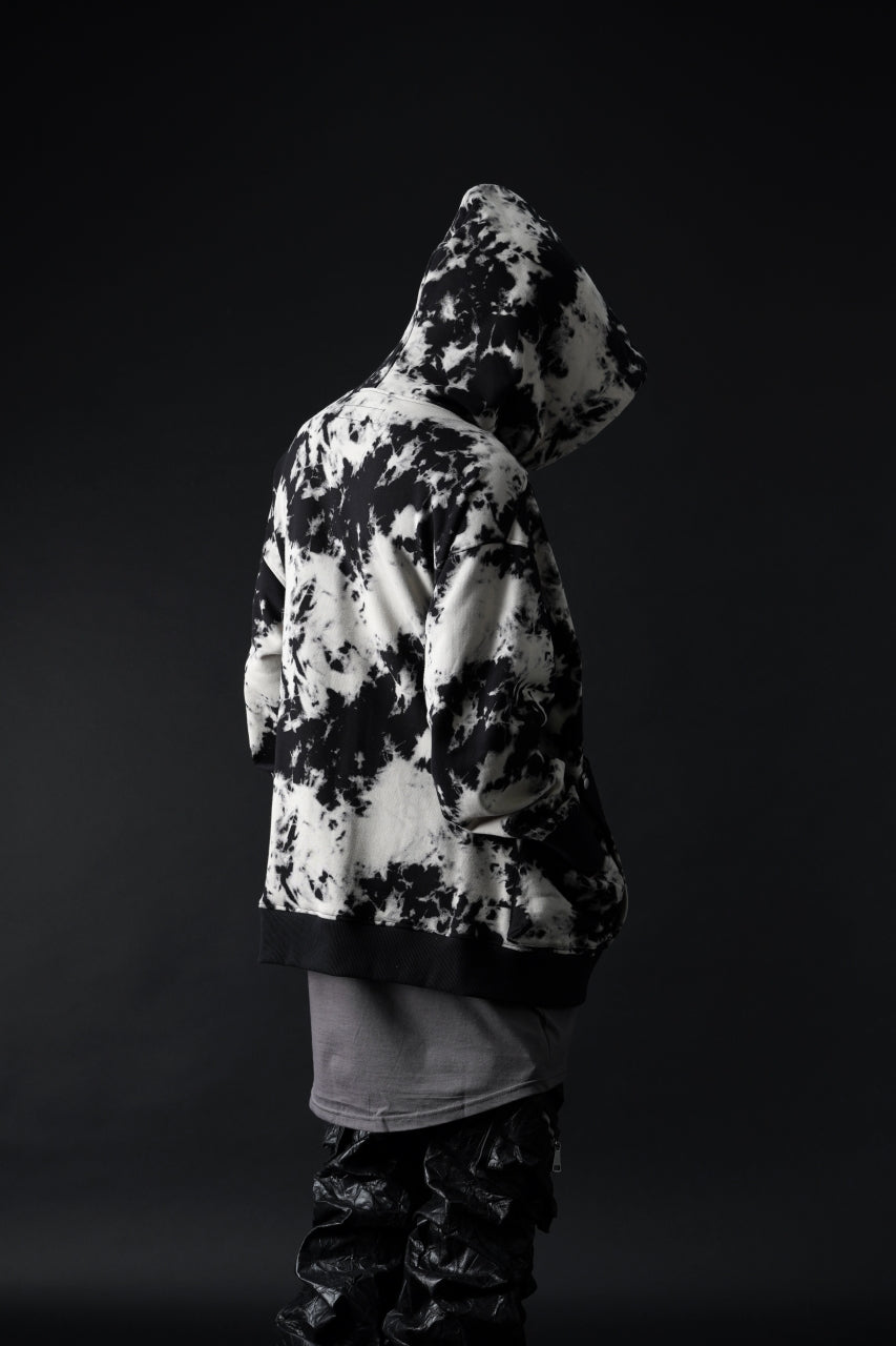 Load image into Gallery viewer, A.F ARTEFACT CARGO HOODED TOPS / MOTTLED DYING (BLACK x IVORY)