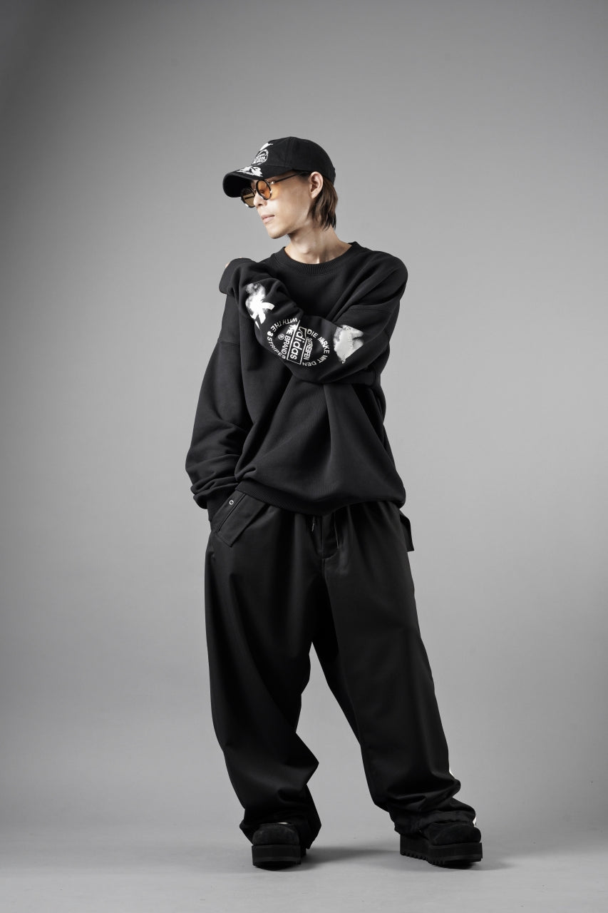 画像をギャラリービューアに読み込む, Y-3 Yohji Yamamoto GRAPHIC CREW SWEAT (BLACK)