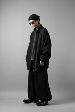 画像をギャラリービューアに読み込む, kujaku oversized zip-up blouson / J-811 (black)