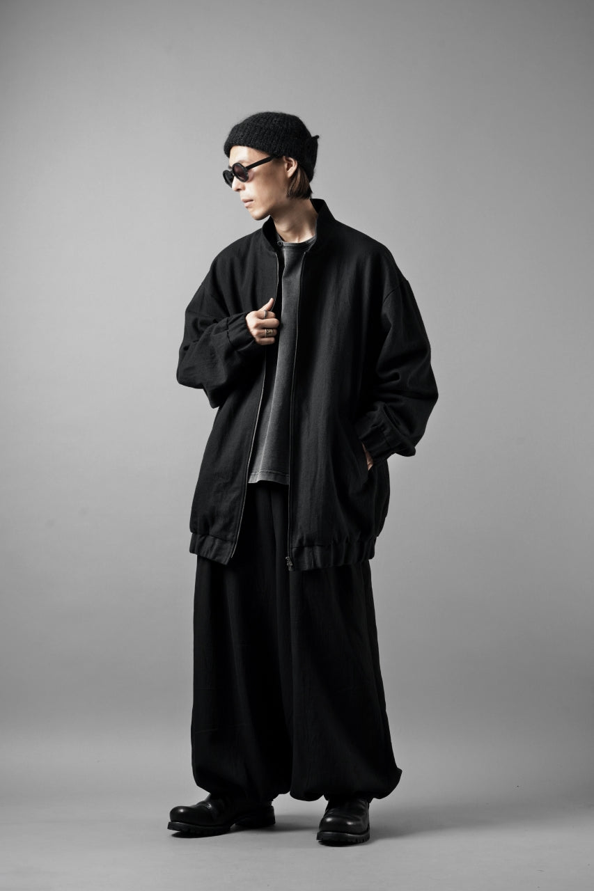 画像をギャラリービューアに読み込む, kujaku hem tuck wide easy pants / P-353 (black)