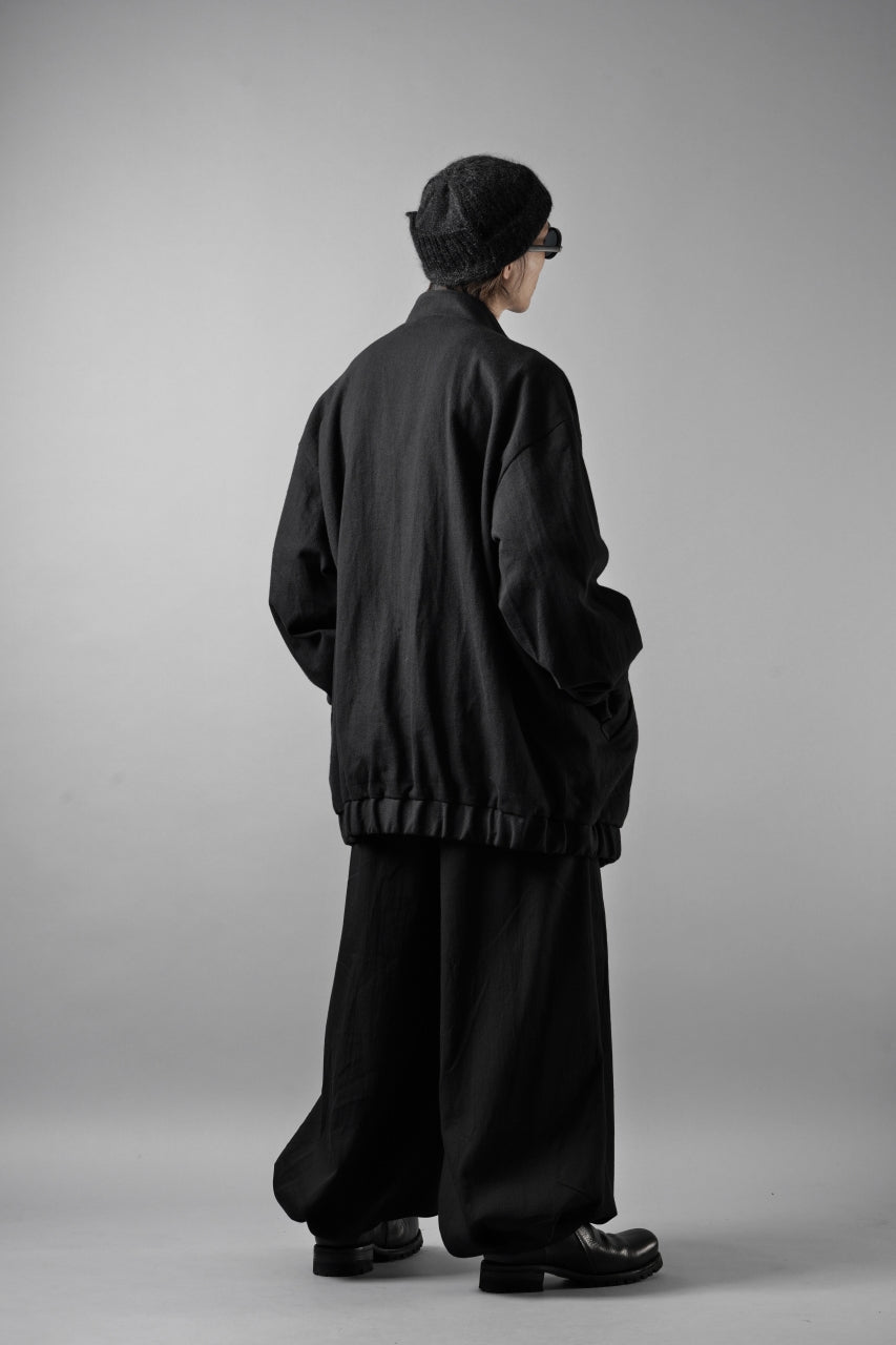 画像をギャラリービューアに読み込む, kujaku oversized zip-up blouson / J-811 (black)