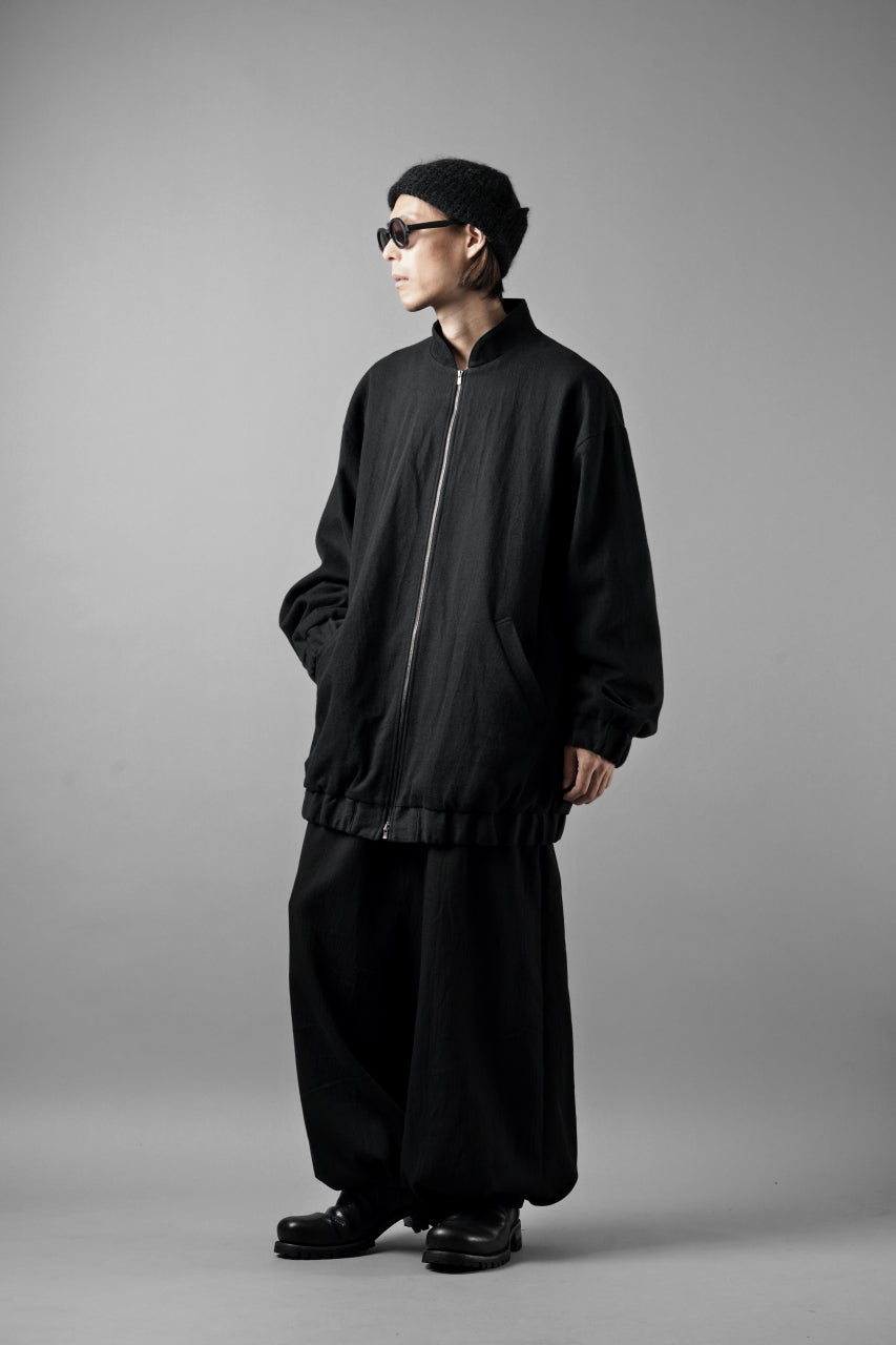 画像をギャラリービューアに読み込む, kujaku oversized zip-up blouson / J-811 (black)