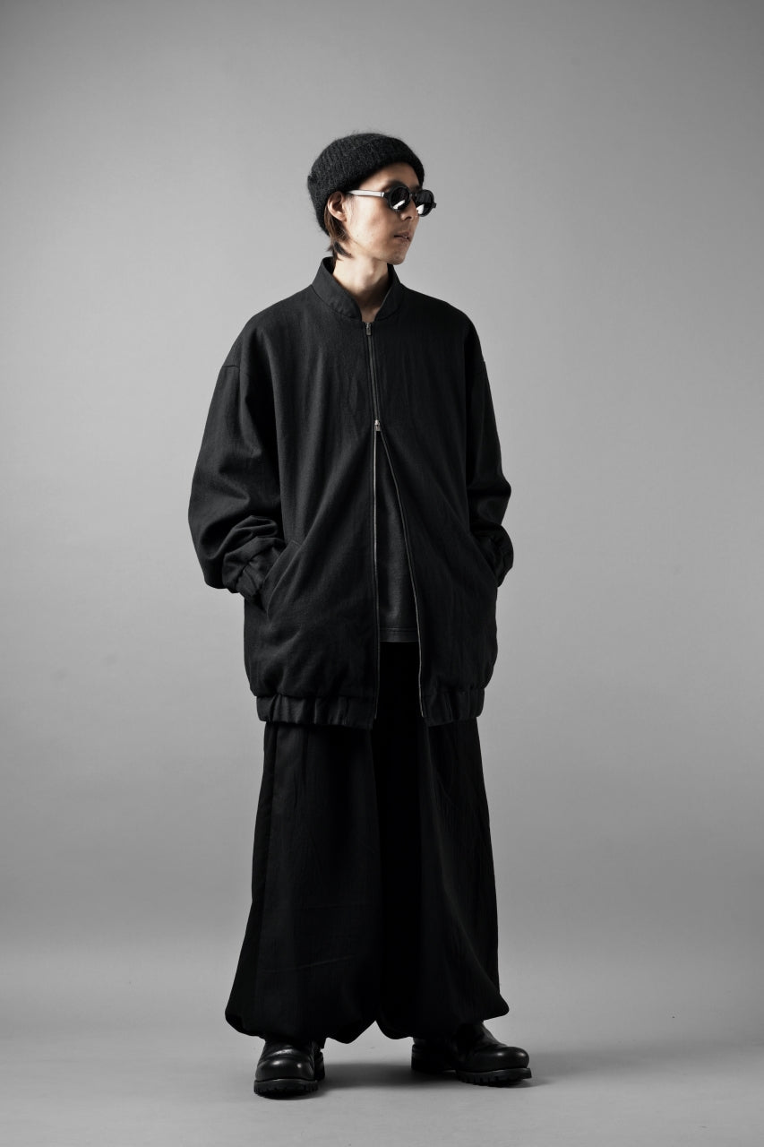 画像をギャラリービューアに読み込む, kujaku oversized zip-up blouson / J-811 (black)