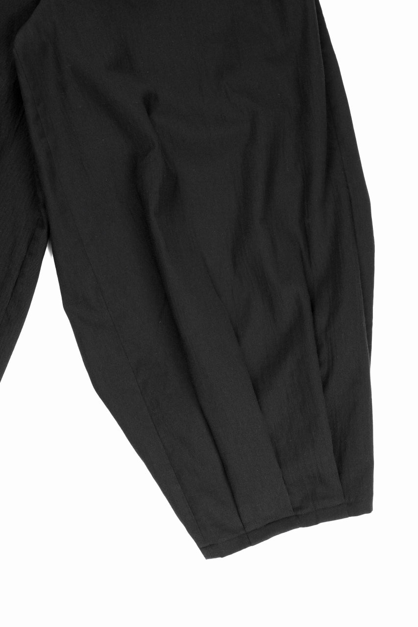画像をギャラリービューアに読み込む, kujaku hem tuck wide easy pants / P-353 (black)