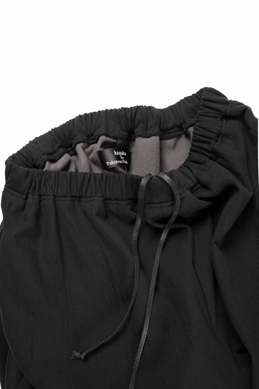 画像をギャラリービューアに読み込む, kujaku hem tuck wide easy pants / P-353 (black)