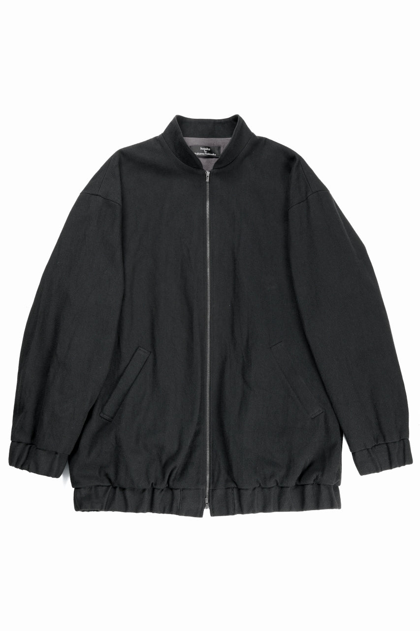 画像をギャラリービューアに読み込む, kujaku oversized zip-up blouson / J-811 (black)