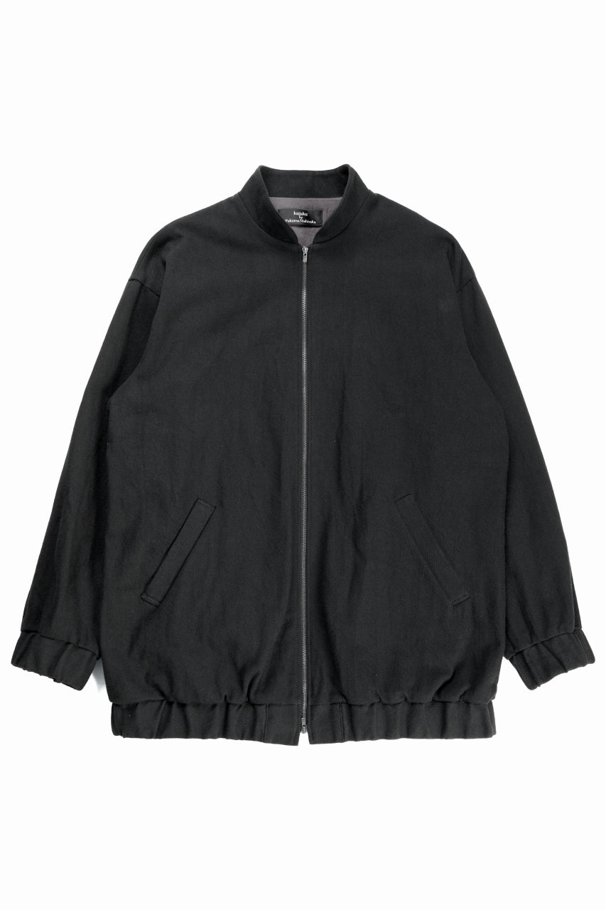 画像をギャラリービューアに読み込む, kujaku oversized zip-up blouson / J-811 (black)