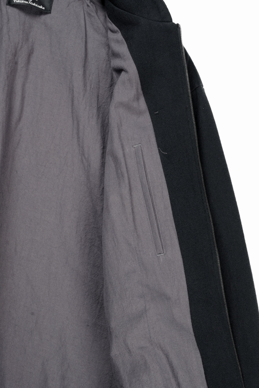 画像をギャラリービューアに読み込む, kujaku oversized zip-up blouson / J-811 (black)