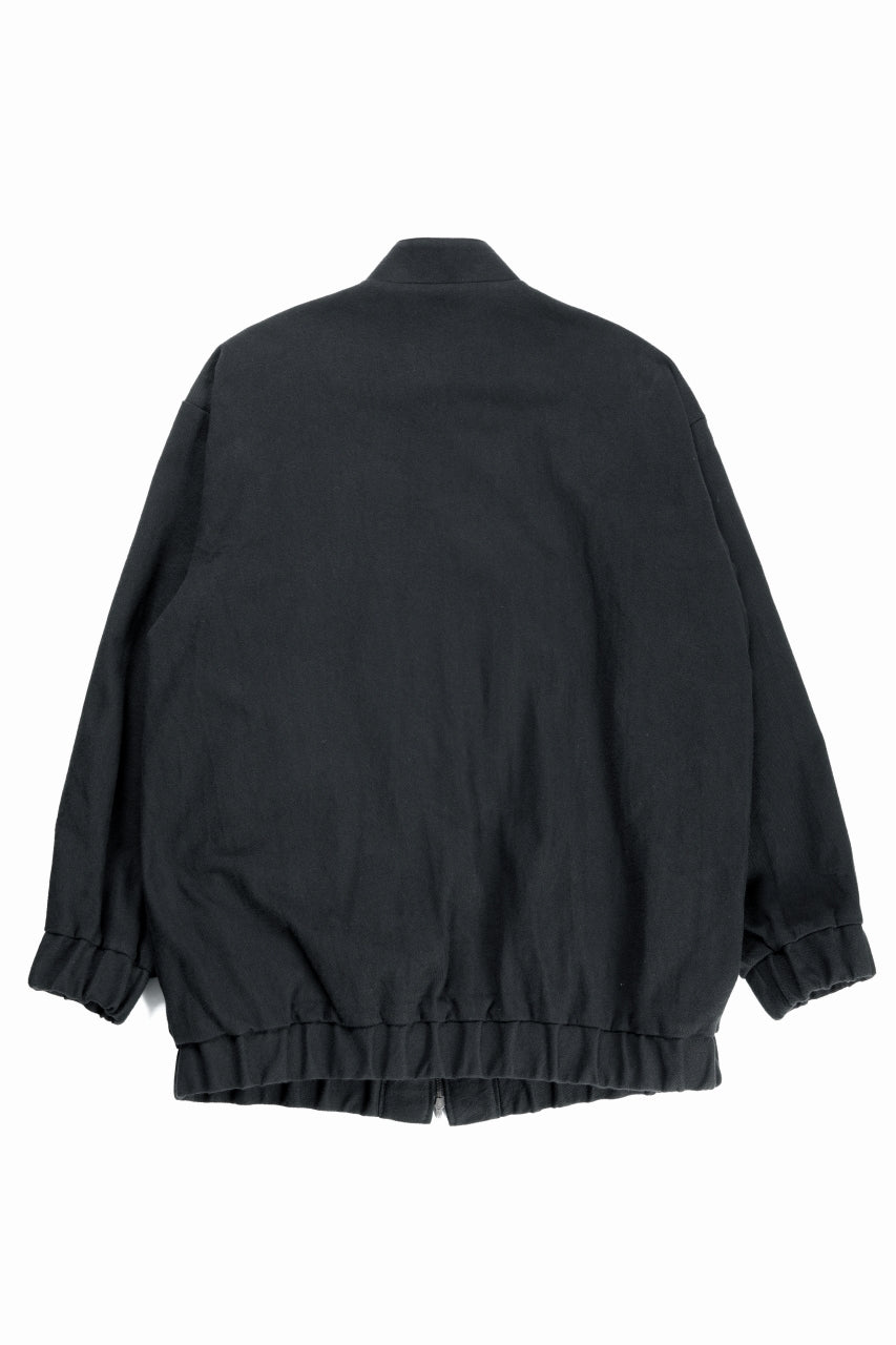 画像をギャラリービューアに読み込む, kujaku oversized zip-up blouson / J-811 (black)
