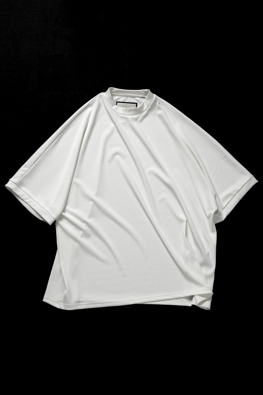画像をギャラリービューアに読み込む, N/07 DOLMAN SHORT SLEEVE TEE / AQUASUITING THICK RIB (WHITE)