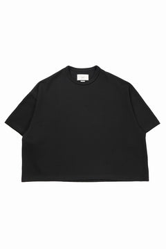 画像をギャラリービューアに読み込む, N/07 OVERSIZE TOP / RIBBED CARDBOARD KNIT JERSEY (BLACK)