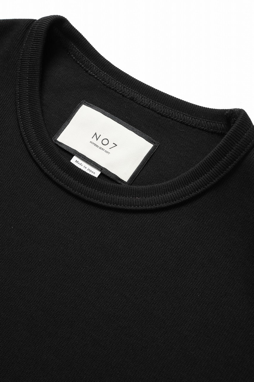 画像をギャラリービューアに読み込む, N/07 OVERSIZE TOP / RIBBED CARDBOARD KNIT JERSEY (BLACK)