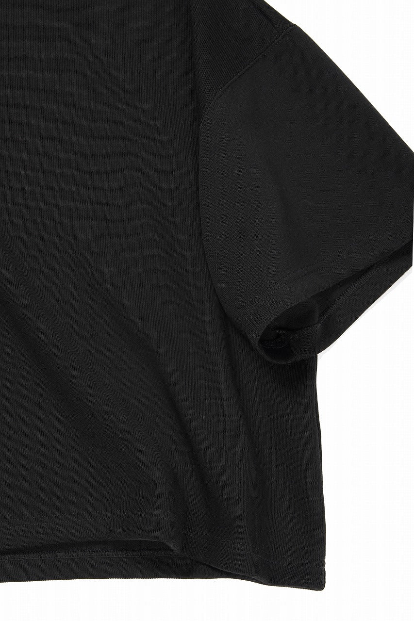 画像をギャラリービューアに読み込む, N/07 OVERSIZE TOP / RIBBED CARDBOARD KNIT JERSEY (BLACK)