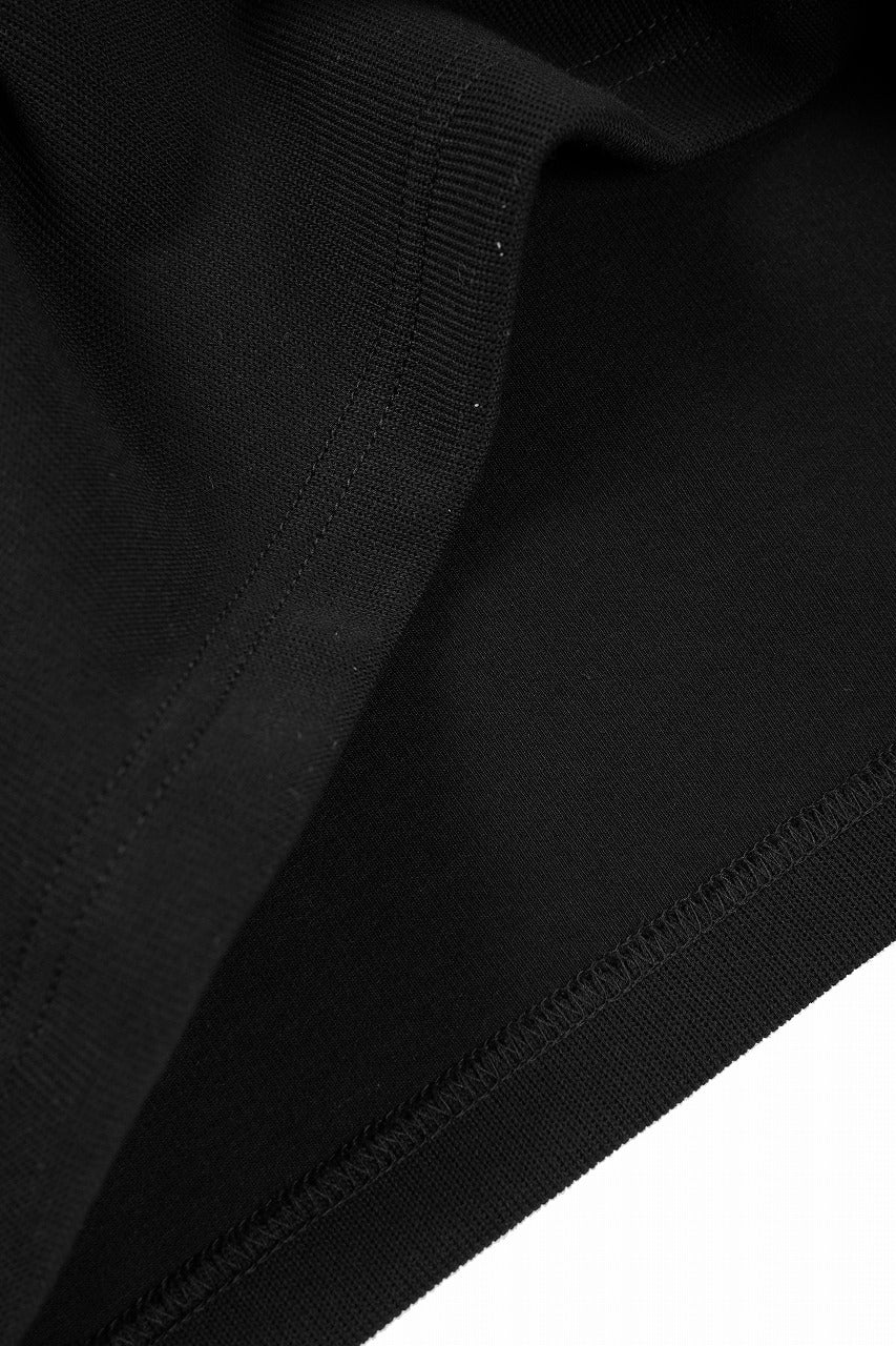 画像をギャラリービューアに読み込む, N/07 OVERSIZE TOP / RIBBED CARDBOARD KNIT JERSEY (BLACK)