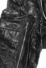 画像をギャラリービューアに読み込む, A.F ARTEFACT DROPCLOTCH WIDE PANTS / WASHER SYNTHETIC LEATHER (BLACK)