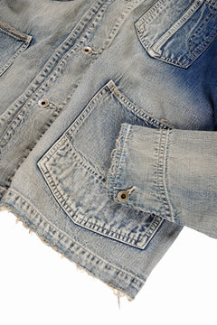 Load image into Gallery viewer, FULLCOUNT x N/07 exclusive COVER ALL JACKET / 10.5oz Zimbabwe Denim (INDIGO BLUE / EFFECTED)