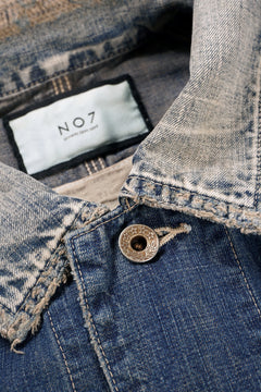 Load image into Gallery viewer, FULLCOUNT x N/07 exclusive COVER ALL JACKET / 10.5oz Zimbabwe Denim (INDIGO BLUE / EFFECTED)