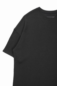 画像をギャラリービューアに読み込む, A.F ARTEFACT OVER SIZE FIT S/S TOP / HONEY COMB WAFFLE KNIT JERSEY (BLACK)