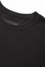 画像をギャラリービューアに読み込む, A.F ARTEFACT OVER SIZE FIT S/S TOP / HONEY COMB WAFFLE KNIT JERSEY (BLACK)
