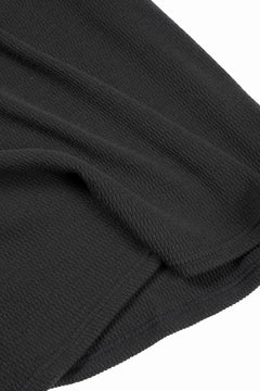 画像をギャラリービューアに読み込む, A.F ARTEFACT OVER SIZE FIT S/S TOP / HONEY COMB WAFFLE KNIT JERSEY (BLACK)